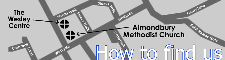 How to find us at Almondbury Methodist Church and The Wesley Centre